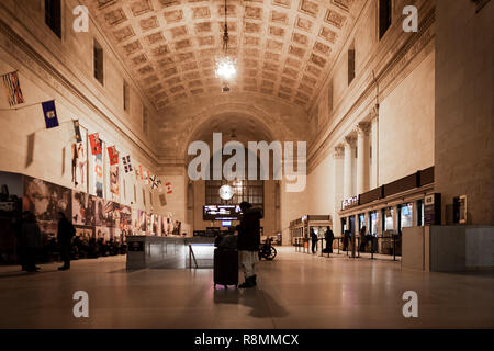 The inside of Toronto's Union Station. Stock Photo