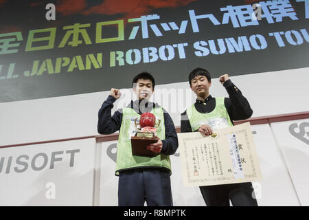 Tokyo, Japan - The winners of the All Japan Robot-Sumo Tournament 25th ...