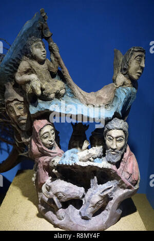 Sao Paulo, Brazil. 16th Dec 2018.  Exhibition of cribs in SP - The 29th Franciscan cribs Exhibition takes place in the Largo SÃ£o Francisco church in SÃ£o Paulo. Cribs and representations of the Holy Family are composed of varied materials such as clay, pottery, seeds, fabric, moss, jute and rope. The show brings together works from various countries, such as Brazil, Germany, Chile, Mexico, Spain, Egypt, Peru, Italy and the Philippines. Credit: Cris Faga/ZUMA Wire/Alamy Live News Stock Photo