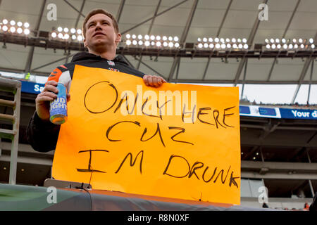 Cincinnati, OH, USA. 16th Dec, 2018. Cincinnati Bengals defensive end Sam  Hubbard (94) runs back to the locker room after a game between the Oakland  Raiders and the Cincinnati Bengals on December