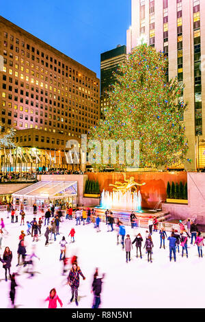 Rockefeller Center. Plaza Christmas decorations. Gottscho-Schleisner ...