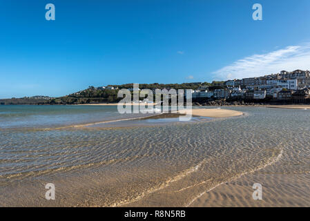 Sandbank St.ives harbour Stock Photo