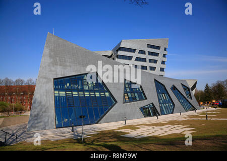 Central building of Leuphana University, Libeskind-Bau, Lueneburg, Lüneburg, Lower Saxony, Germany, Europe Stock Photo