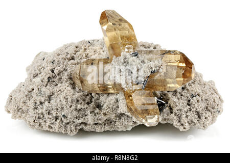Topaz Matrix topaz on volcanic rhyolite matrix from Thomas Range, Utah isolated on ...