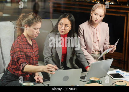Students using laptop Stock Photo