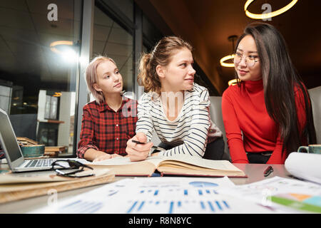 Students studying in team Stock Photo