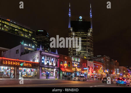 Lower Broadway; Tootsies, Legends, Stage, Nashville, TN Stock Photo