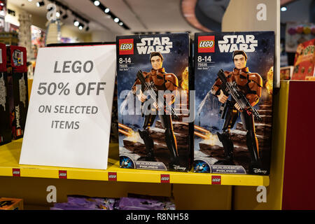 Lego  Star Wars theme,Han Solo,on sale within a Toys R Us store in Cebu City,Philippines Stock Photo