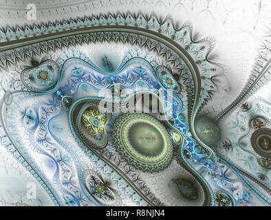 Time travel machine. Surreal steampunk technology Stock Photo