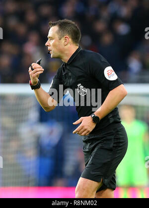 Referee Stuart Attwell during the Premier League match at Selhurst Park ...