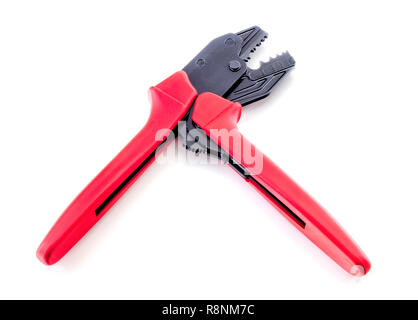 Crimping tool isolated on white background closeup Stock Photo