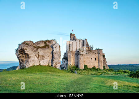 Abandoned ruins of 14th-century Mirow Castle, Silesian Voivodeship, Poland Stock Photo