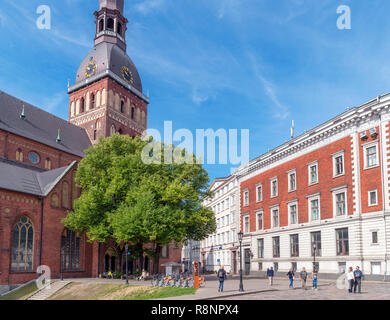 Riga Cathedral (Rigas Doms), Doma Lakums (Cathedral Square), Old Riga (Vecriga), Riga, Latvia Stock Photo