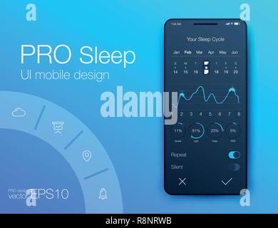 Vector Health And Fitness Smart Phone Application Stock Vector
