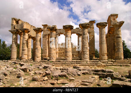 Libya, Cyrene. Ruins of  Cyrene Necropolis. Unesco World Heritage Site Stock Photo