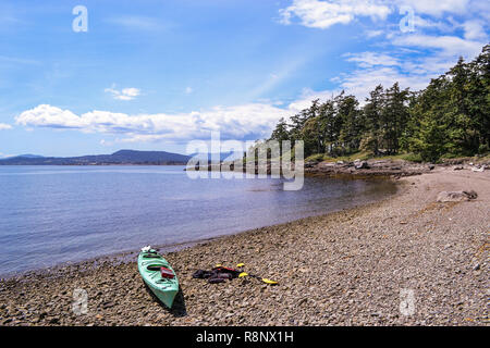 Kayaking at Sidney, BC Canada Stock Photo