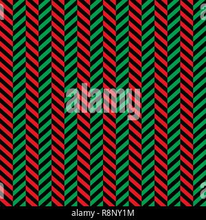 Herringbone Christmas seamless pattern on black background eps10 Stock Vector
