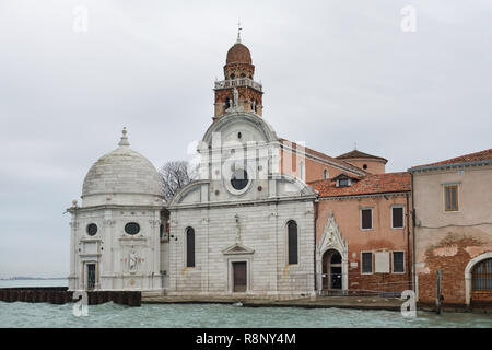 Renaissance church of San Michele in Isola (Chiesa di San Michele in Isola) designed by Italian Renaissance architect Mauro Codussi and built in 1469 on San Michele Island (Isola di San Michele) in Venice, Italy. Stock Photo