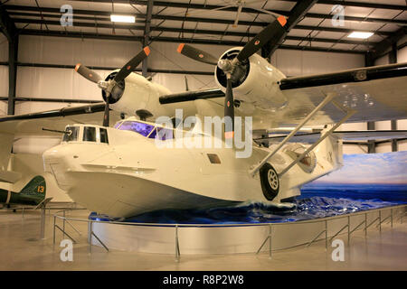 WW2 Consolidated PBY Catalina flying boat plane on display at the Pima Air & Space Museum in Tucson, AZ Stock Photo