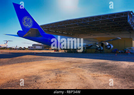 GE Propulsion Test Platform Boeing 747 plane on display at the Pima Air & Space Museum in Tucson, AZ Stock Photo