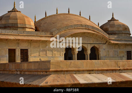 Domed roof of the Jas Mandir, Hall of Private Audience, Amber Fort, Jaipur, Rajasthan, India, Asia Stock Photo