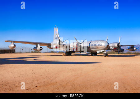 1948 Boeing B-50 Superfortress bomber plane on display at the Pima Air & Space Museum in Tucson, AZ Stock Photo