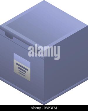 Smart fridge icon, isometric style Stock Vector