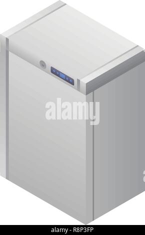 Home fridge icon, isometric style Stock Vector