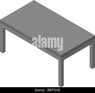 Grey table icon, isometric style Stock Vector