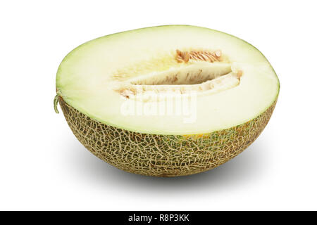half of melon isolated on white background Stock Photo