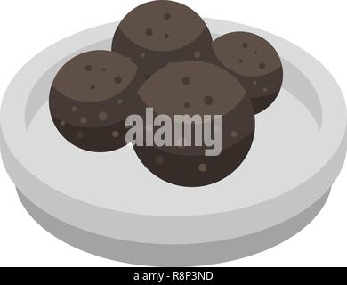 Propolis balls icon, isometric style Stock Vector
