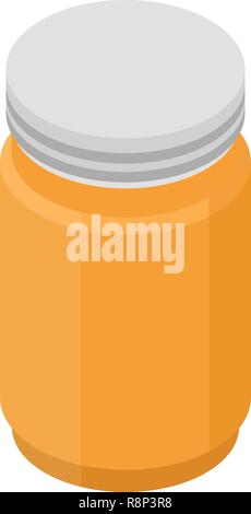 Honey jar icon, isometric style Stock Vector