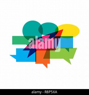 Set of colored pop art Speech Bubbles. Vector illustration. Collection of retro speech bubbles Stock Vector