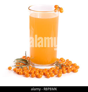 Sea buckthorn juice Stock Photo - Alamy