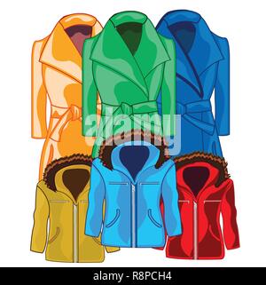 Male and feminine upper cloth.Vector illustration on white background Stock Vector
