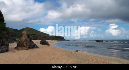 View of Morong Beach in Sabtang the southernmost island of the Batanes island group the northernmost archipelago province of the Philippines situated in the Cagayan Valley region Stock Photo