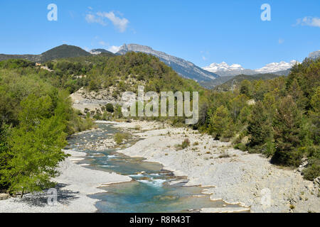 Spain, Aragon, Huesca province, Anisclo valley, Cinca river Stock Photo