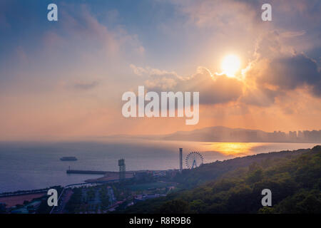 Wolmi amusement park in Sunset at incheon, south korea. Stock Photo