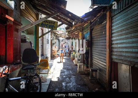 Brazil, Salvador de Bahia, Sao Joaquim Fair, life in the alleys of the popular market Stock Photo