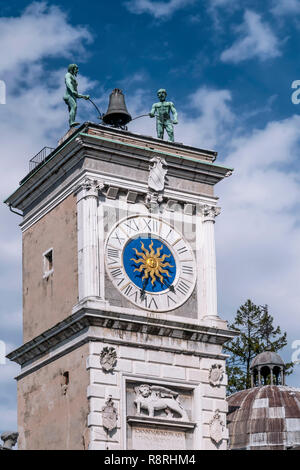 Clock tower and castle in Piazza Liberta, Udine, Friuli Venezia-Giulia,  Italy Stock Photo - Alamy