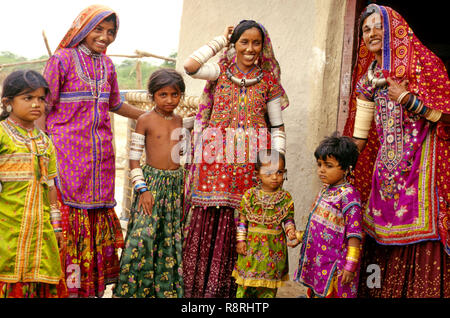 Large Rural Family Stock Photo