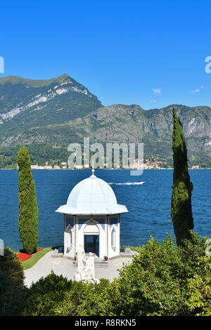 Italy, Lombardy, Lake Como, Bellagio, Villa Melzi, small temple with Moorish Style in the gardens Stock Photo