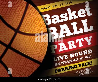 Basketball Poster Vector. Sport Event Announcement. Banner Advertising  Leaflet. Ball. Professional League. Event Flyer Illustration Stock Vector  Image & Art - Alamy