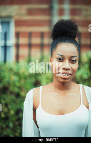 Portrait smiling young woman Stock Photo