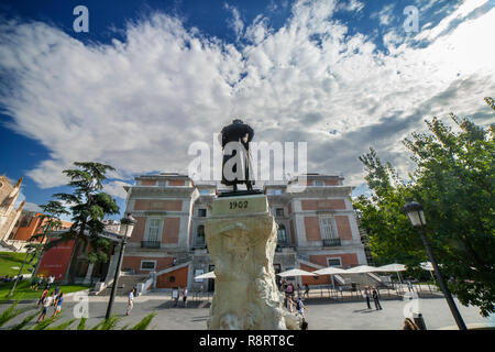 Madrid, Spain - Sept 12th, 2018: The Goya Gate in the north facade of National Museum of the Prado. Madrid, Spain. This is one of most important art g Stock Photo