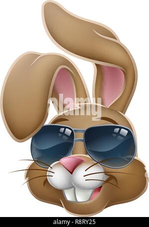 Download Easter Bunny Cool Rabbit Sunglasses Breaking Wall Stock ...