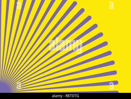 Converging lines from a corner spot Stock Vector