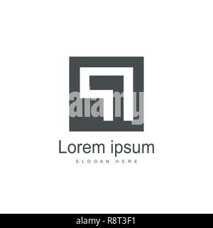 Initial Letter PI Logo Template Vector Design Stock Vector