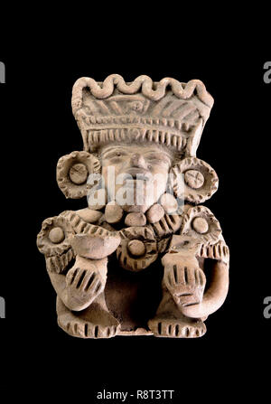 Pre Columbian warrior figure made around 600- 1000 AD. Stock Photo