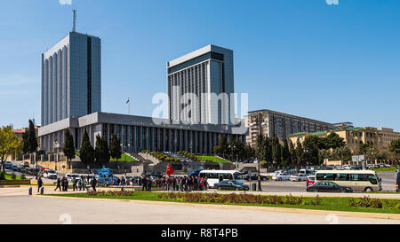 Baku/Azerbaijan - April 27, 2018. National Assembly building Stock Photo